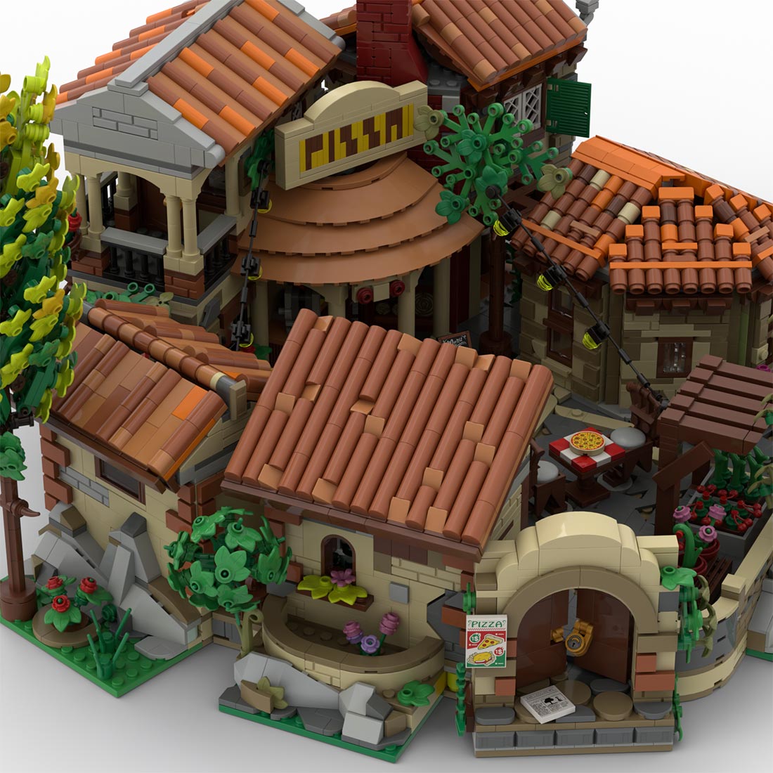 MOC-262846 Tuscan Terrace Pizzeria Klemmbausteine