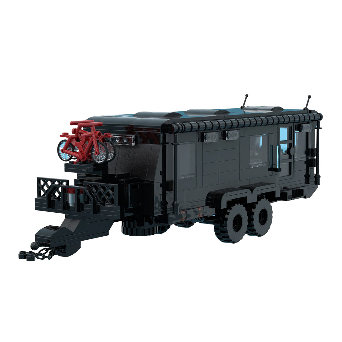 MOC-256628 Revive Caravans Bushtamer MK2 + Dino Motors T-rex Super Duty Facelift Klemmbausteine