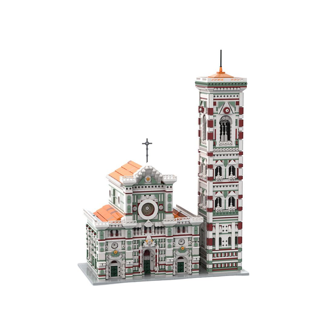 MOC-276345 Teilansicht des Doms von Florenz und Giottos Campanile Klemmbausteine
