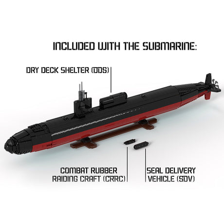 1:125 UCC - U - Boot der Los Angeles - Klasse Klemmbausteine - LesDiy - Klemmbausteine