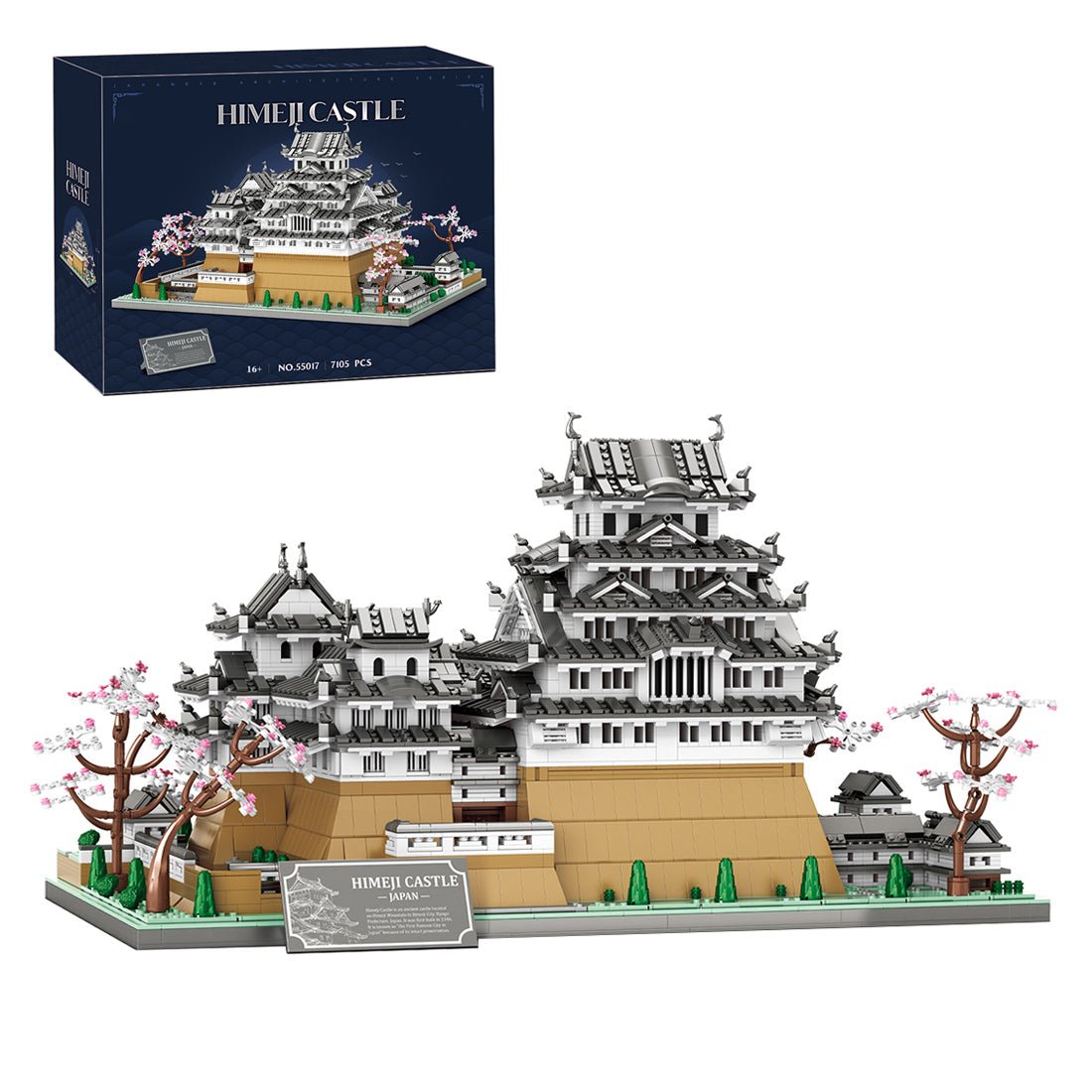 1/127 Scale Japanese White Castle Landmark Klemmbausteine - LesDiy - Klemmbausteine