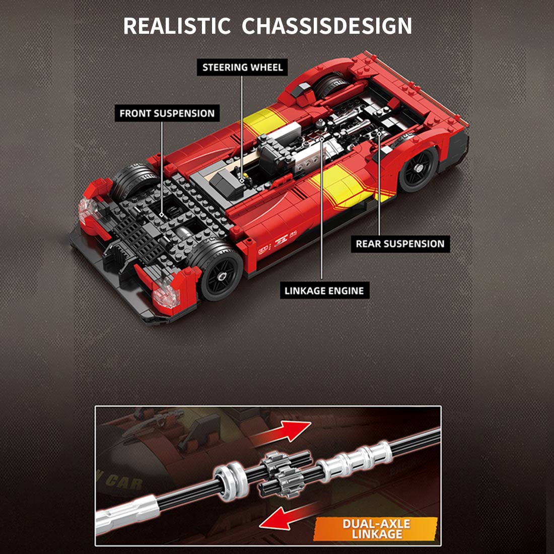 1/15 Scale Race - winning Car Klemmbausteine - LesDiy - Klemmbausteine