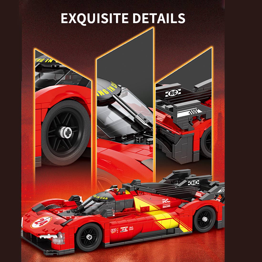 1/15 Scale Race - winning Car Klemmbausteine - LesDiy - Klemmbausteine