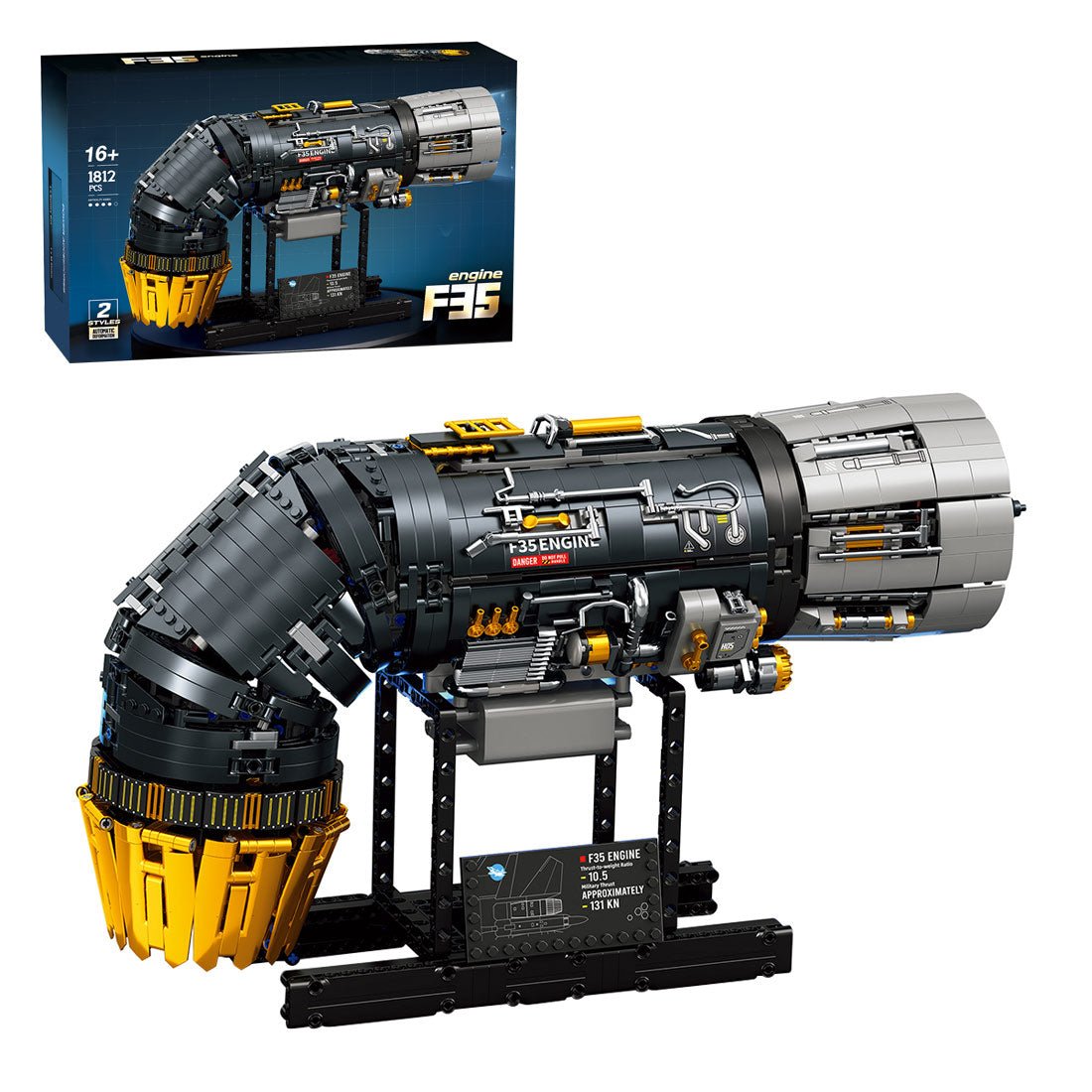 1/17 Scale Simulated Turbofan Engine Klemmbausteine - LesDiy - Klemmbausteine