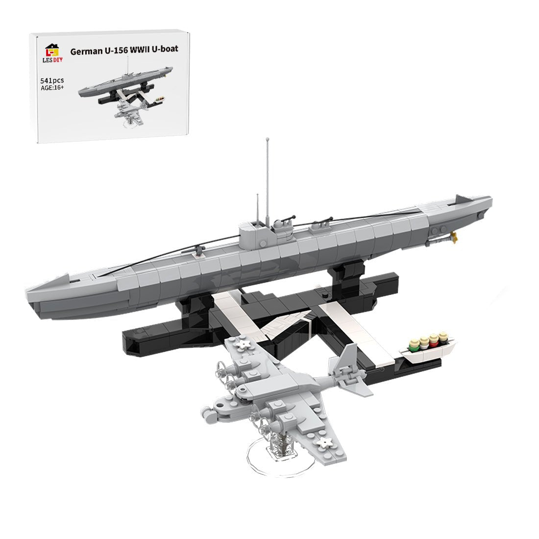 1/200 Scale German U - 156 WWII U - boat Klemmbausteine - LesDiy - Klemmbausteine