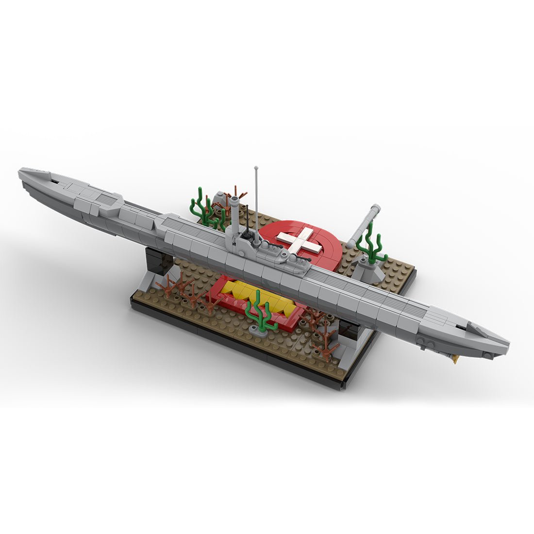 1/200 Scale German U - 864 WWII U - boat Klemmbausteine - LesDiy - Klemmbausteine