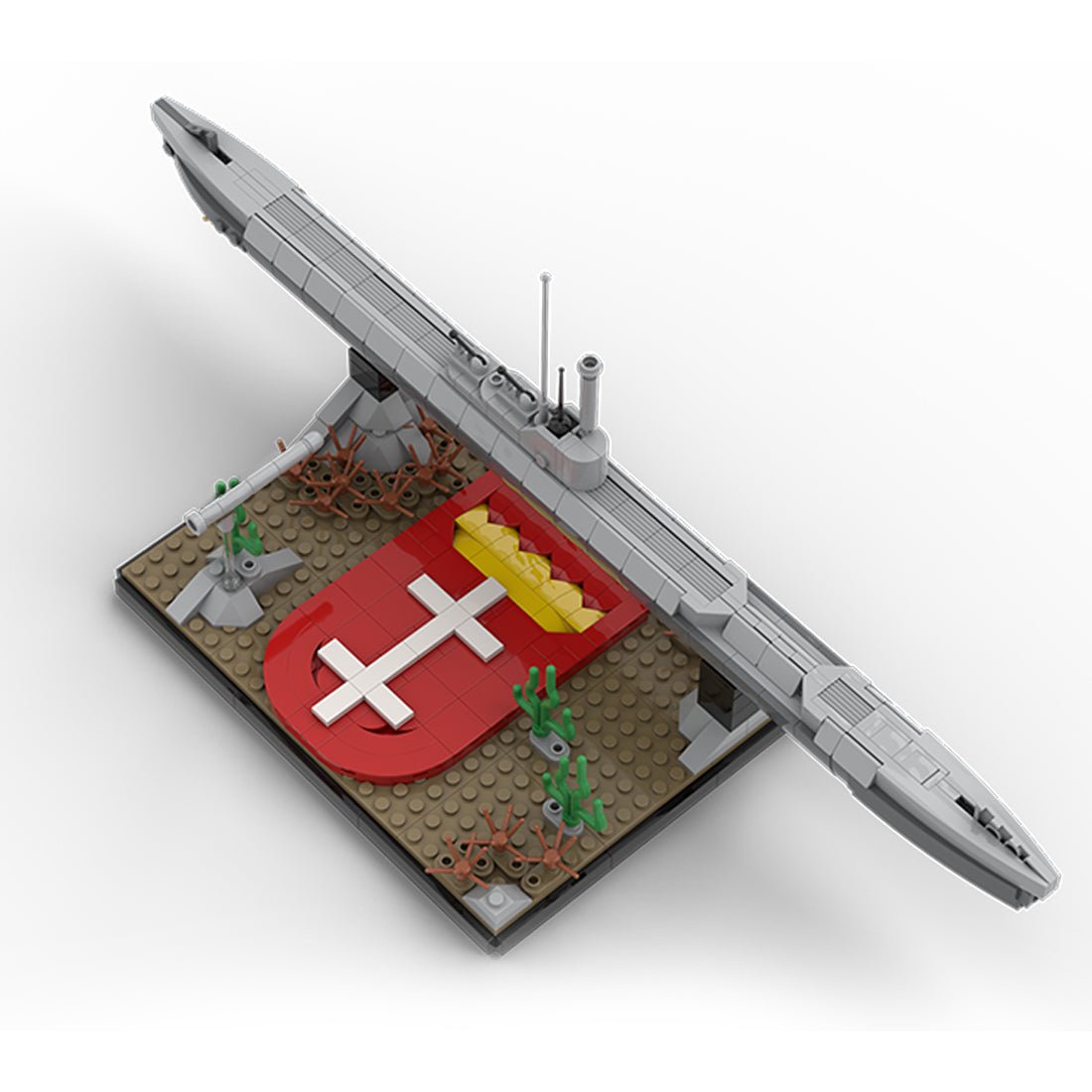 1/200 Scale German U - 864 WWII U - boat Klemmbausteine - LesDiy - Klemmbausteine