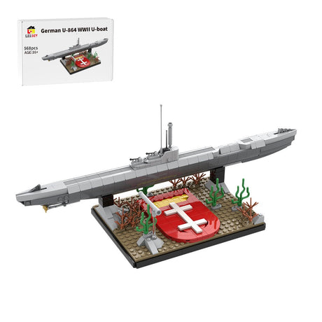 1/200 Scale German U - 864 WWII U - boat Klemmbausteine - LesDiy - Klemmbausteine