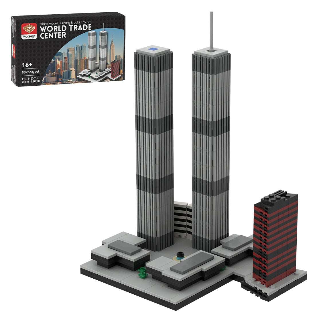 1/2000 World Trade Center (1973 - 2001) Klemmbausteine - LesDiy - Klemmbausteine