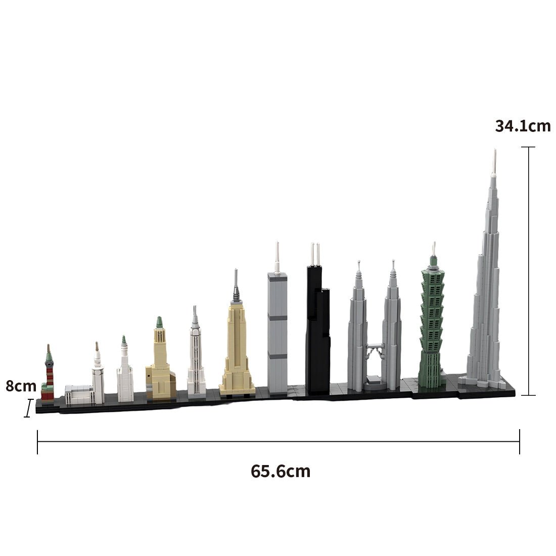 1/2500 Scale Street Scene World Skyscrapers Klemmbausteine - LesDiy - Klemmbausteine