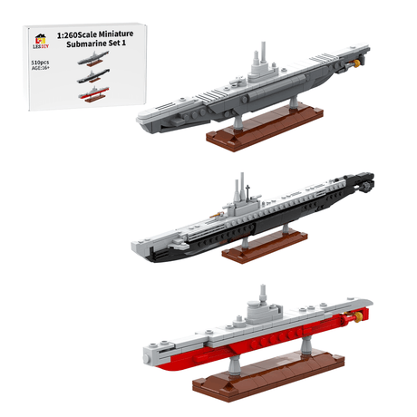 1:260 Militärisches Mini - U - Boot Set 1 Klemmbausteine - LesDiy - Klemmbausteine
