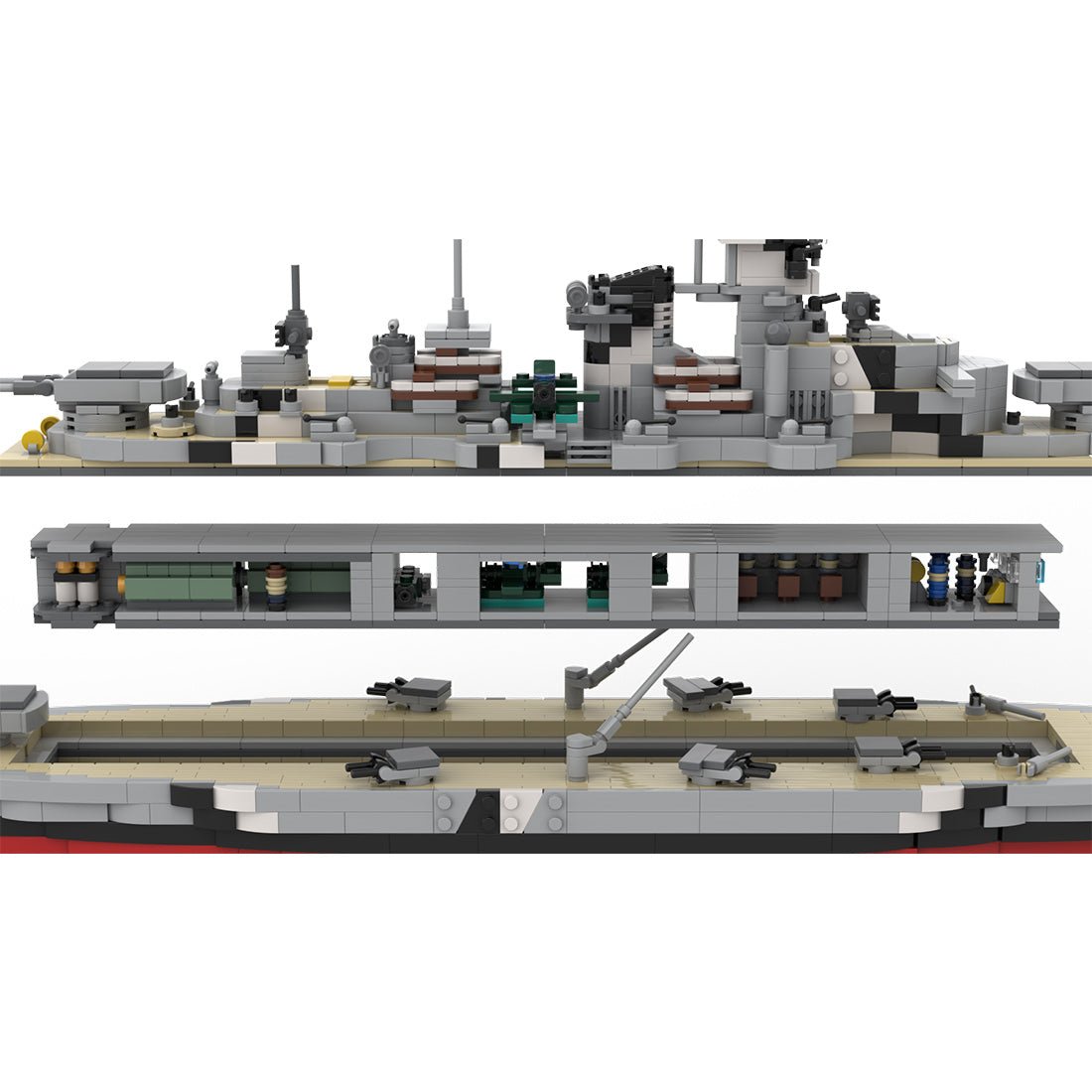 1/300 Bismarck - Class Battleship Klemmbausteine - LesDiy - Klemmbausteine