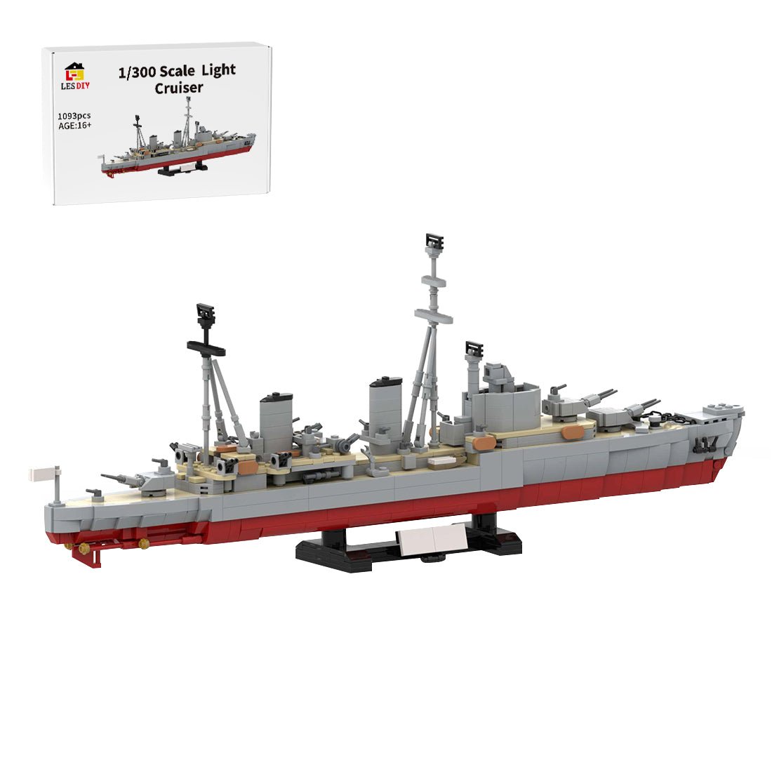 1/300 Scale Arethusa Class Light Cruiser Klemmbausteine - LesDiy - Klemmbausteine