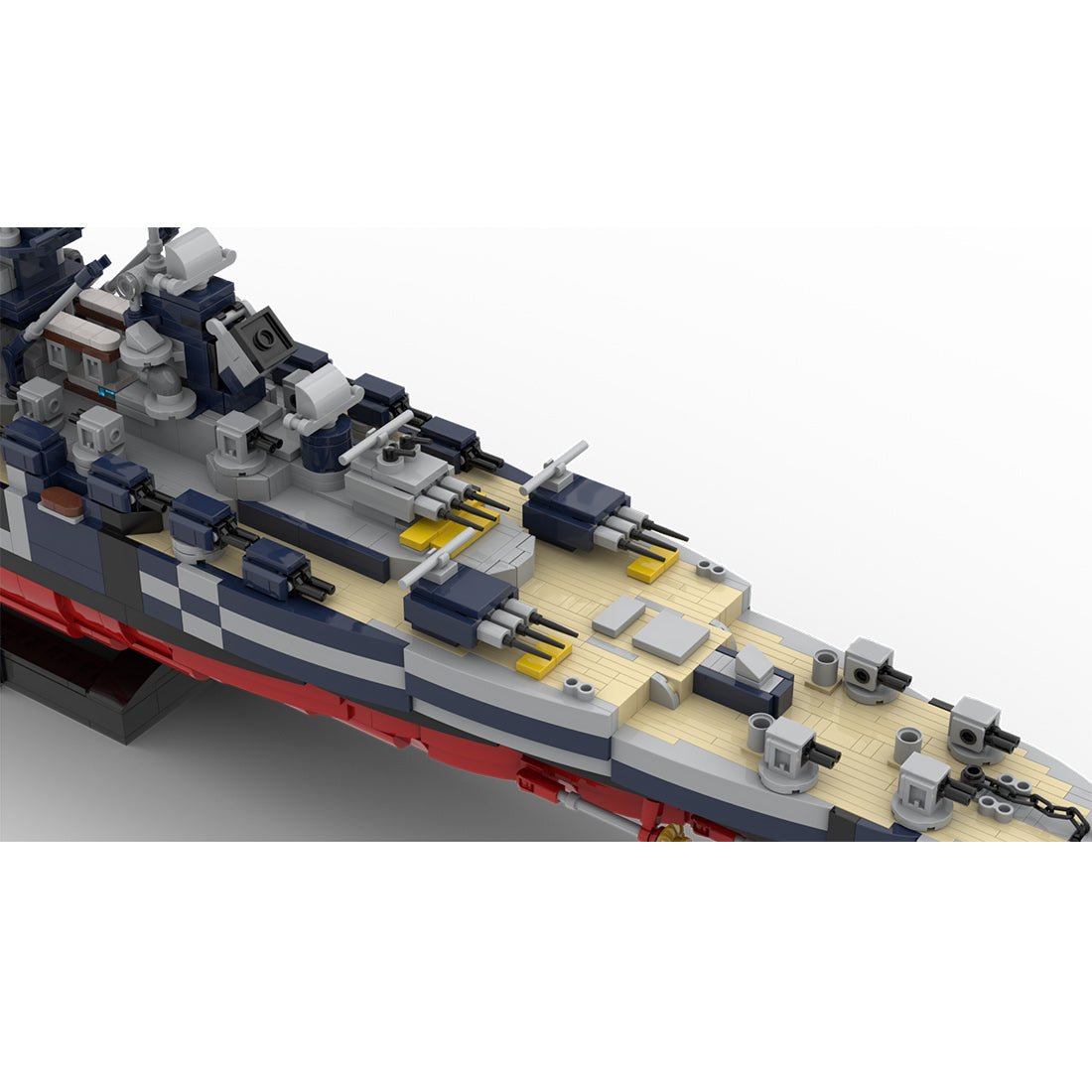 1/300 Scale WWII French Battleship Jean Bart Klemmbausteine - LesDiy - Klemmbausteine