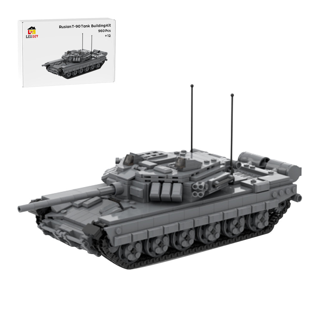 1/35 Scale Rusian T - 90 Tank Klemmbausteine - LesDiyproduct_type##