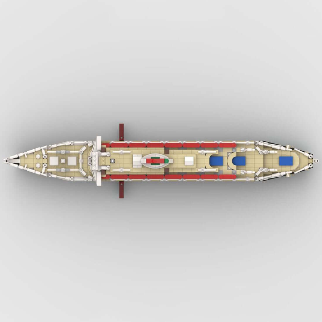 1/400 MOC - 71804 Andrea Doria Bausteine Schiff Klemmbausteine - LesDiy - Klemmbausteine