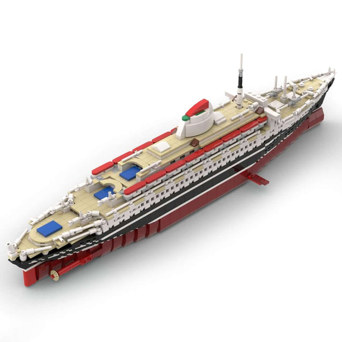 1/400 MOC - 71804 Andrea Doria Bausteine Schiff Klemmbausteine - LesDiy - Klemmbausteine