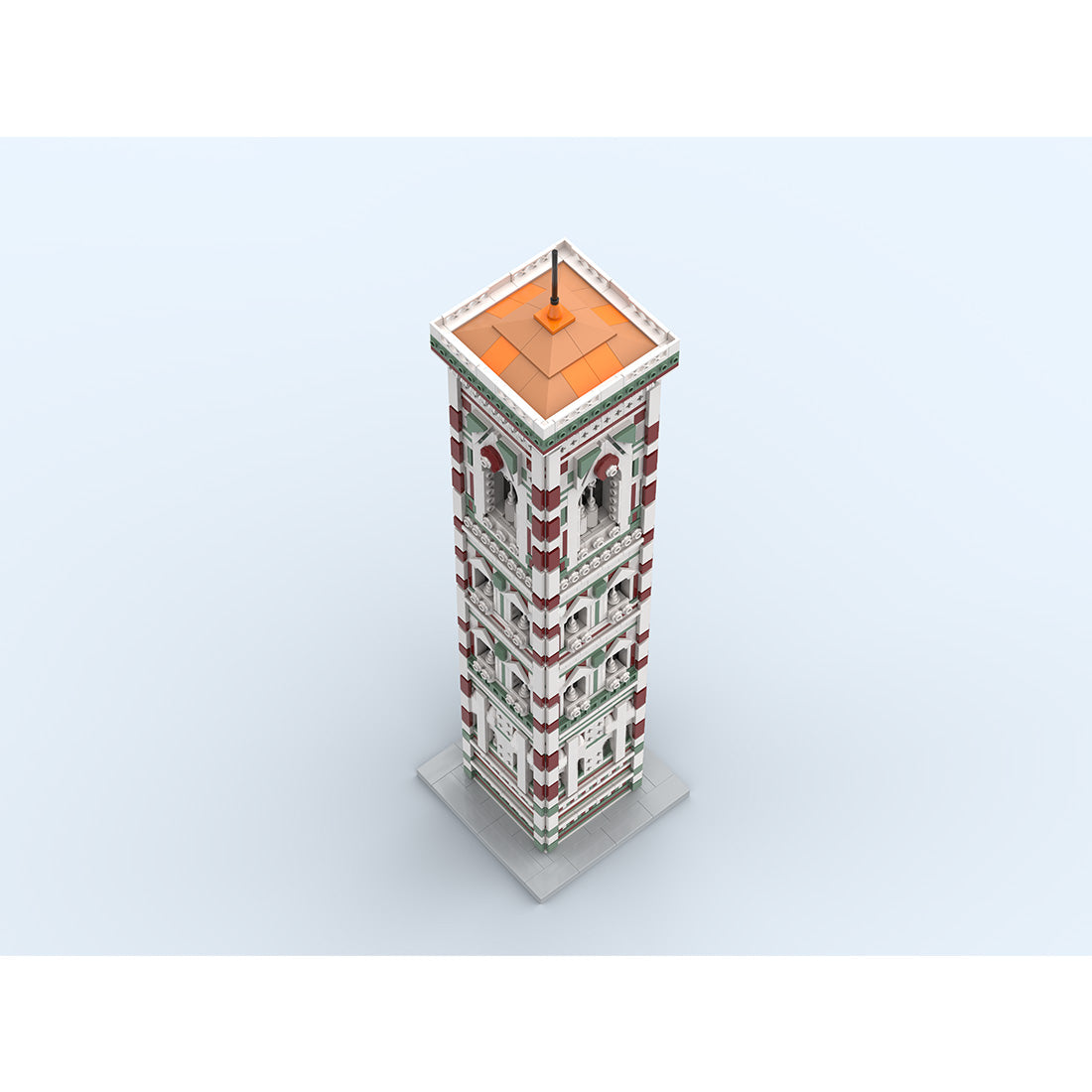 MOC-276357 Giottos Campanile (Glockenturm des Florentiner Doms) Klemmbausteine