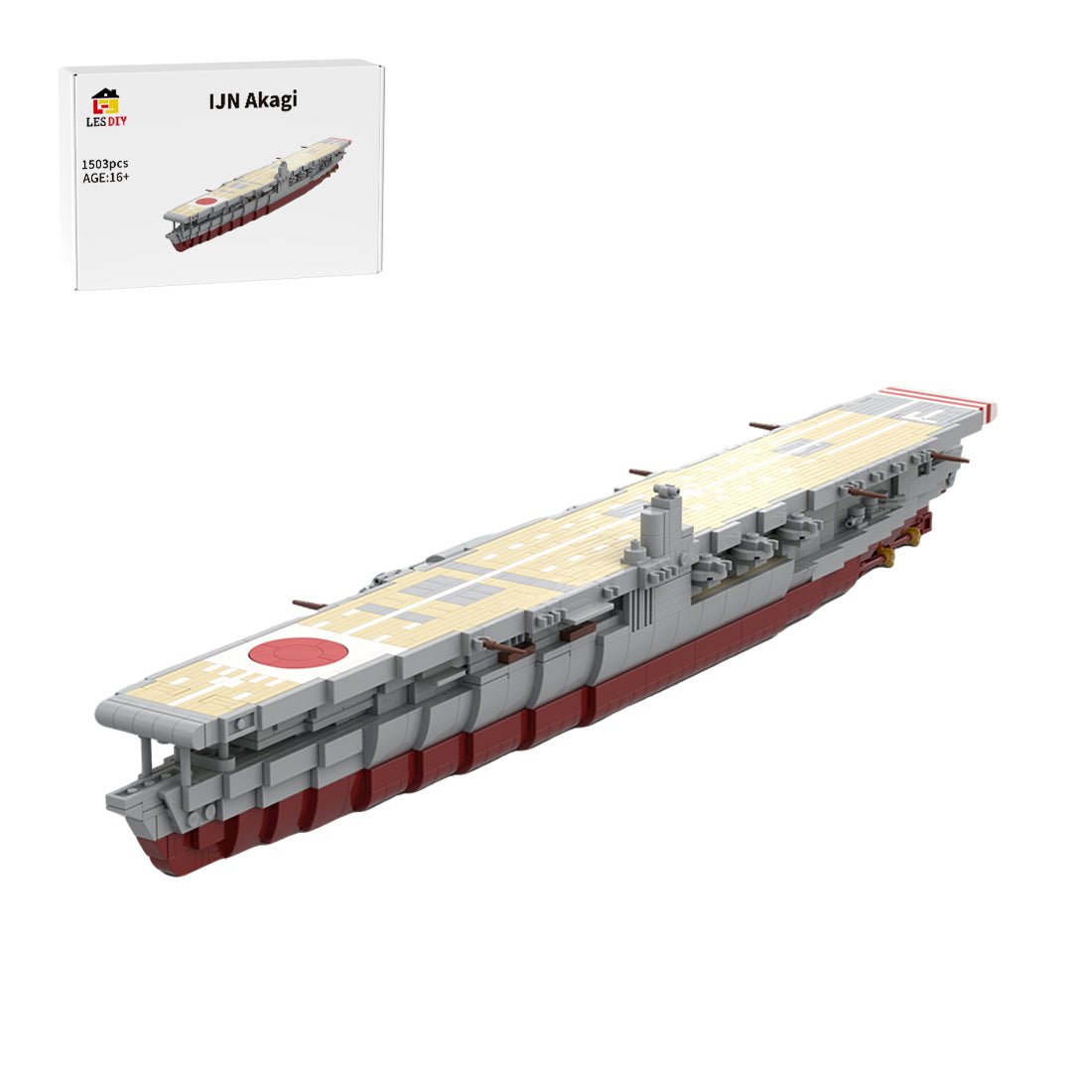 1/485 Scale Akagi Aircraft Carrier Klemmbausteine - LesDiy - Klemmbausteine