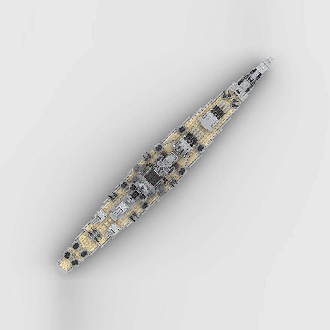 1/485 Scale French Battleship Richelieu Klemmbausteine - LesDiy - Klemmbausteine