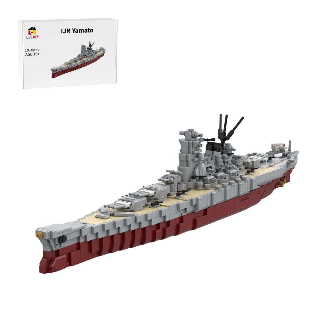 1:485 Scale Japanese Navy Yamato Battleship Klemmbausteine - LesDiy - Klemmbausteine