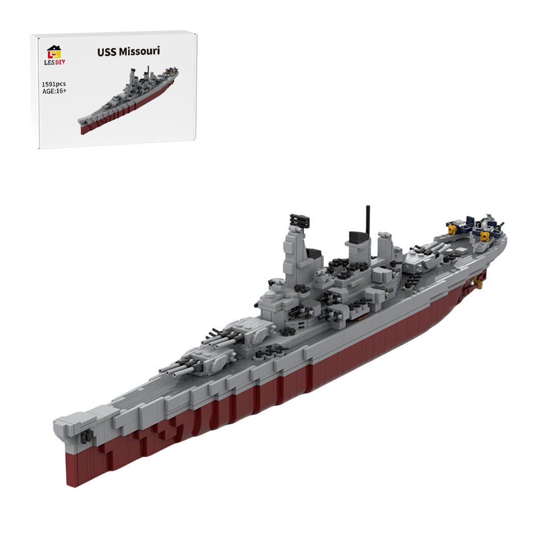 1/485 Scale USS Battleship Klemmbausteine - LesDiy - Klemmbausteine