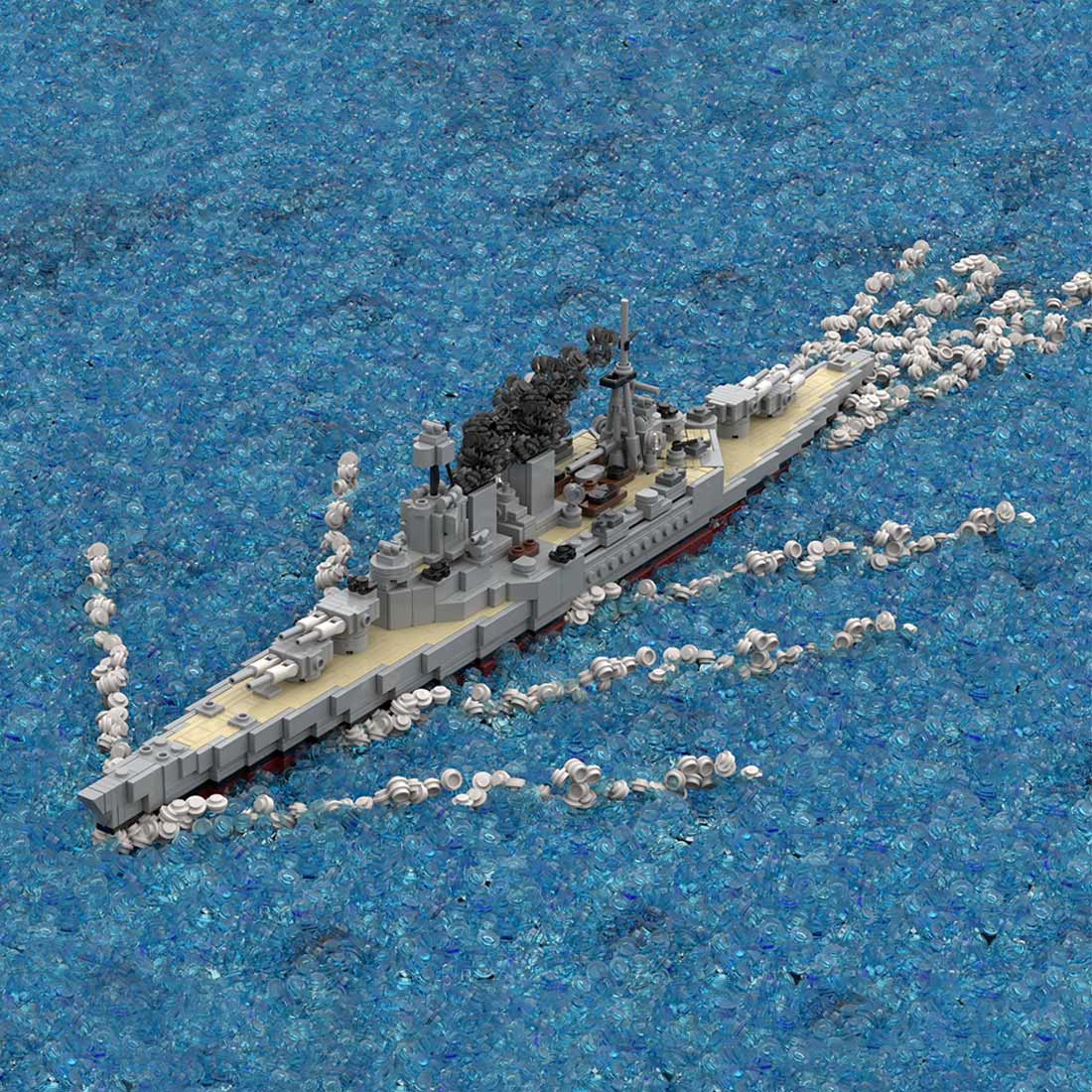 1/485 Scale WWII British Hood Battlecruiser Klemmbausteine - LesDiy - Klemmbausteine