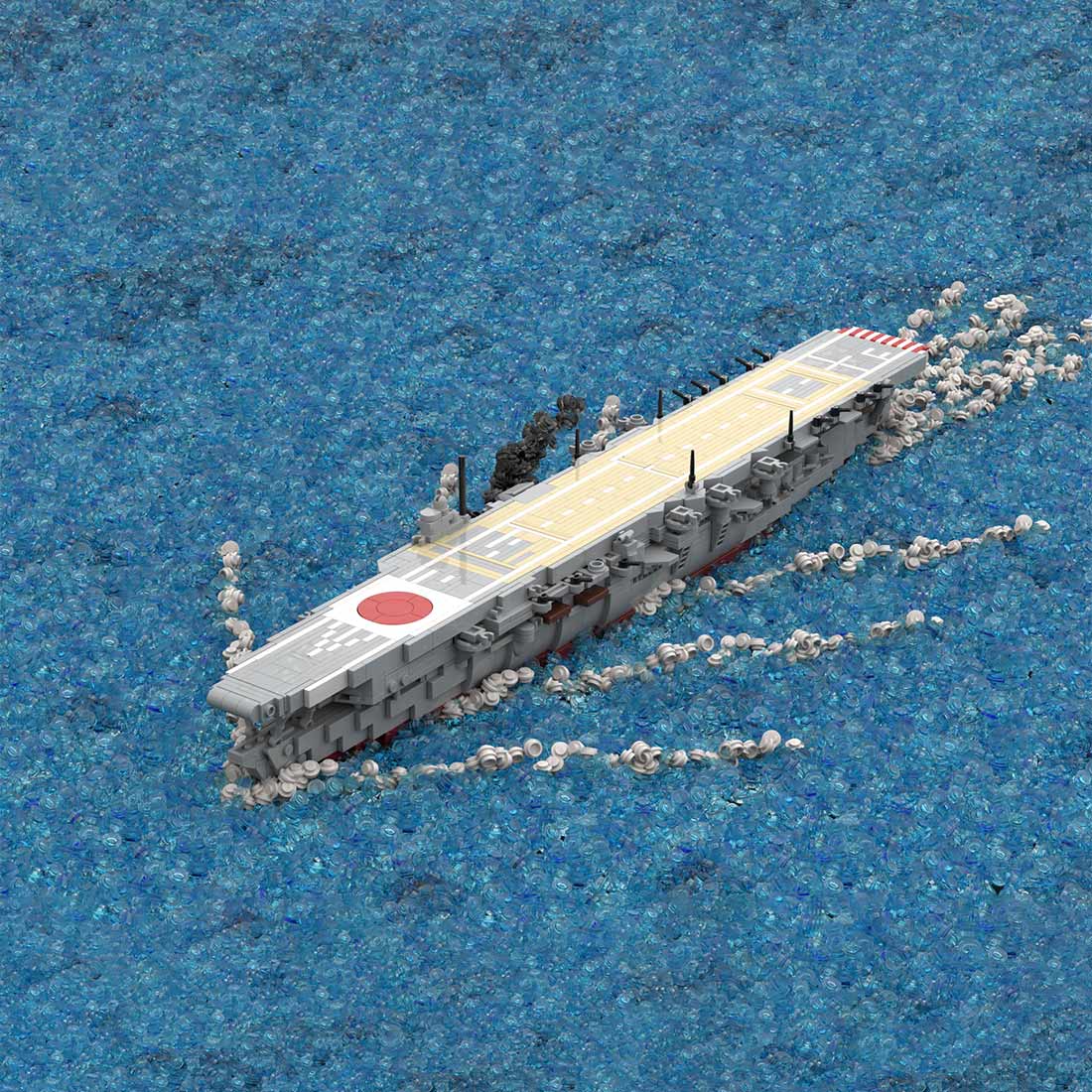 1/485 Scale WWII Japanese Navy Aircraft Carrier Kaga Klemmbausteine - LesDiy - Klemmbausteine
