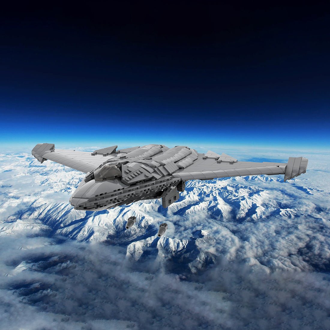 1/60 Scale sixth - generation Aircraft J - 50 Military Klemmbausteine - LesDiy - Klemmbausteine