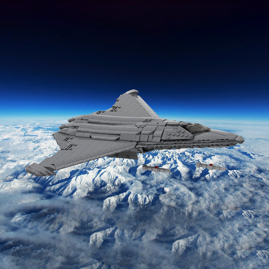 1/60 Scale sixth - generation Aircraft J - 50 Military Klemmbausteine - LesDiy - Klemmbausteine