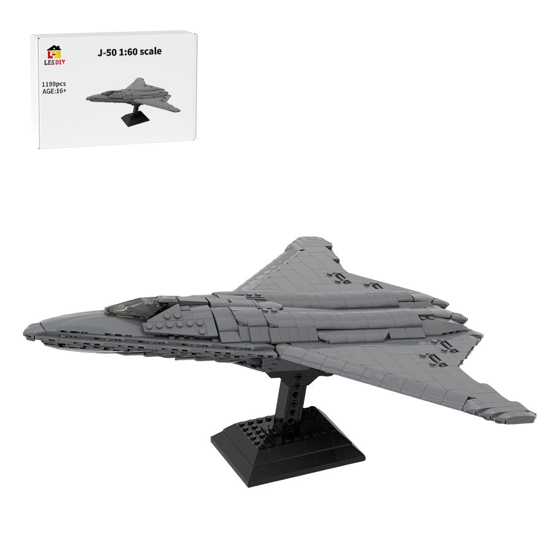 1/60 Scale sixth - generation Aircraft J - 50 Military Klemmbausteine - LesDiy - Klemmbausteine