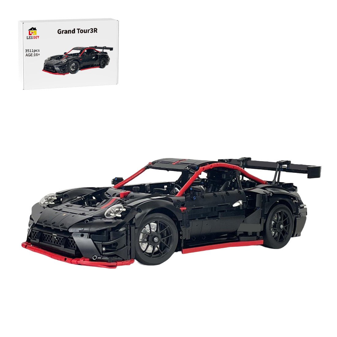 1/8 scale Grand Tour 3R Sports Car Klemmbausteine - LesDiy - Klemmbausteine