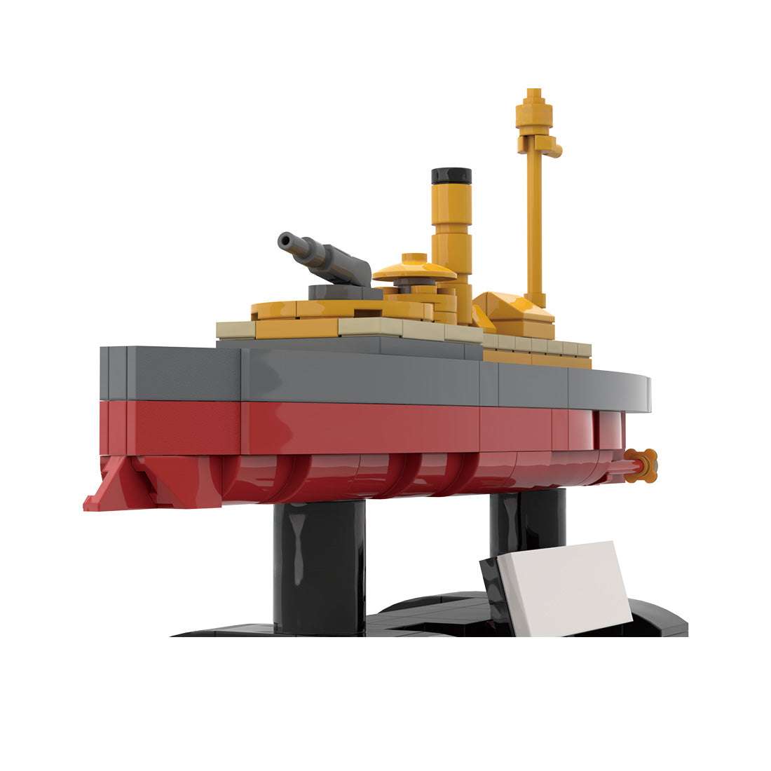 1/300 Scale SMS Wespe Armored Warship Klemmbausteine