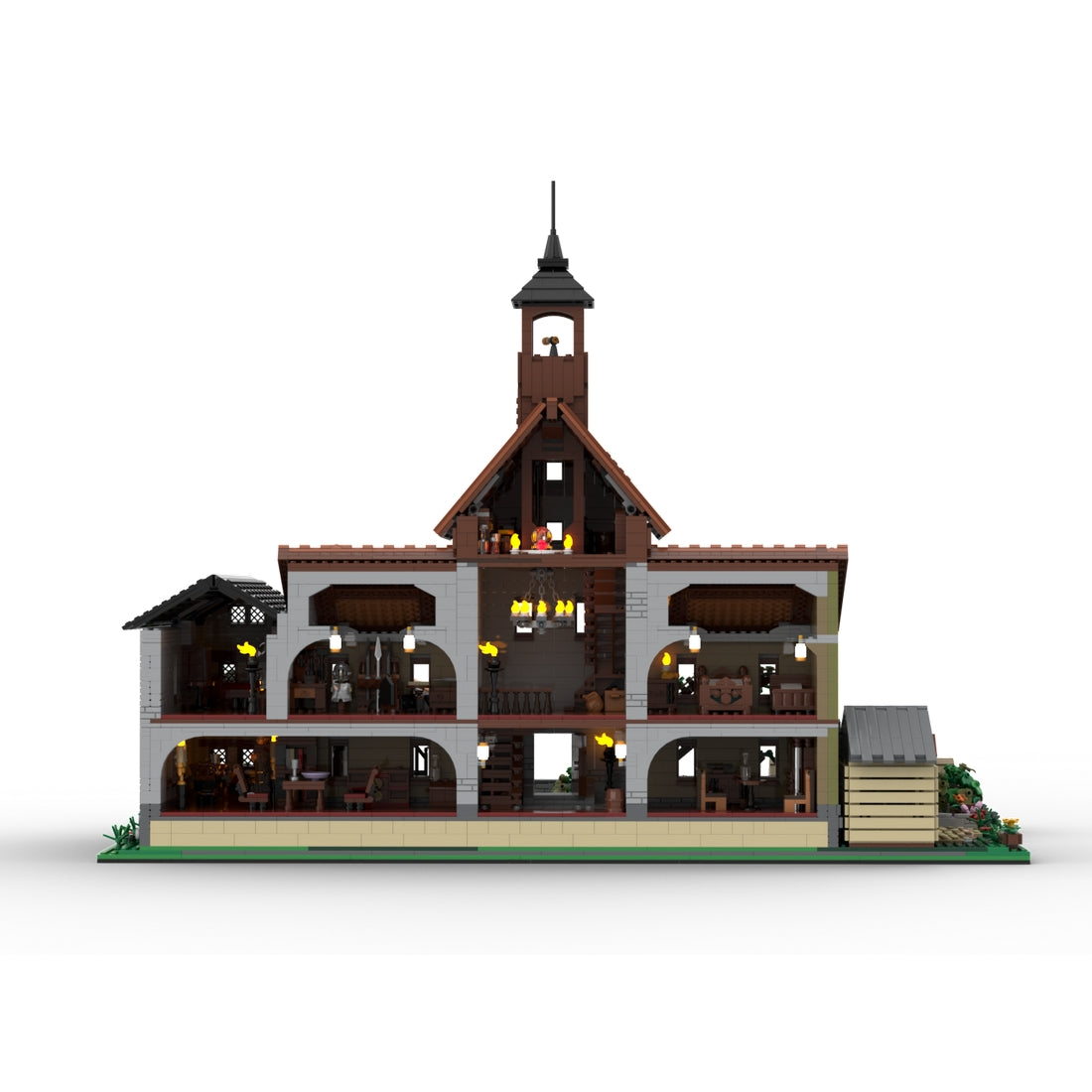 MOC-274686 Mittelalterliches Herrenhaus (saubere Version) Klemmbausteine