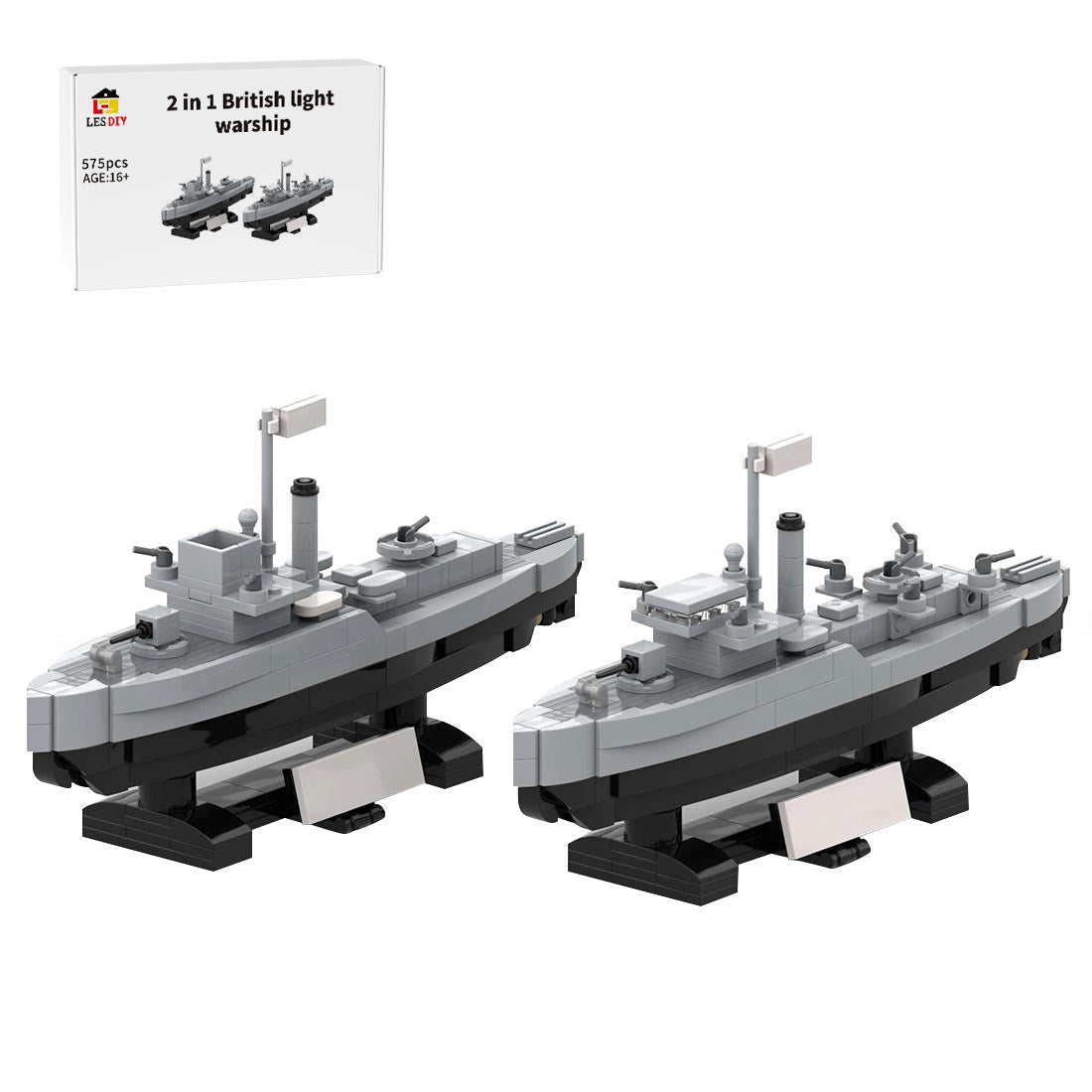 2 in 1 British light Military warship Klemmbausteine - LesDiy - Klemmbausteine