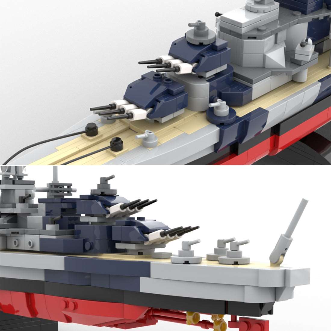 2 in 1 German Heavy Cruiser Mainz - Scale 1:300 Klemmbausteine - LesDiy - Klemmbausteine