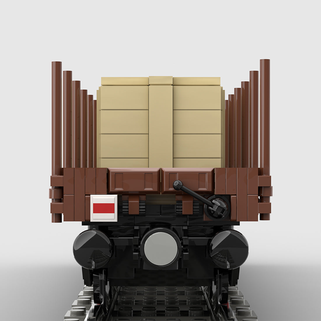 MOC-219158 Universeller Flachwagen mit Ladung Klemmbausteine