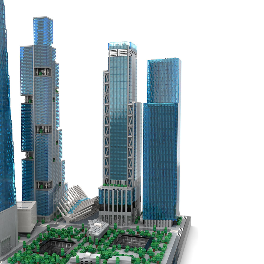 MOC-264039 Midtown New World Trade Center 1:800 Scale Klemmbausteine