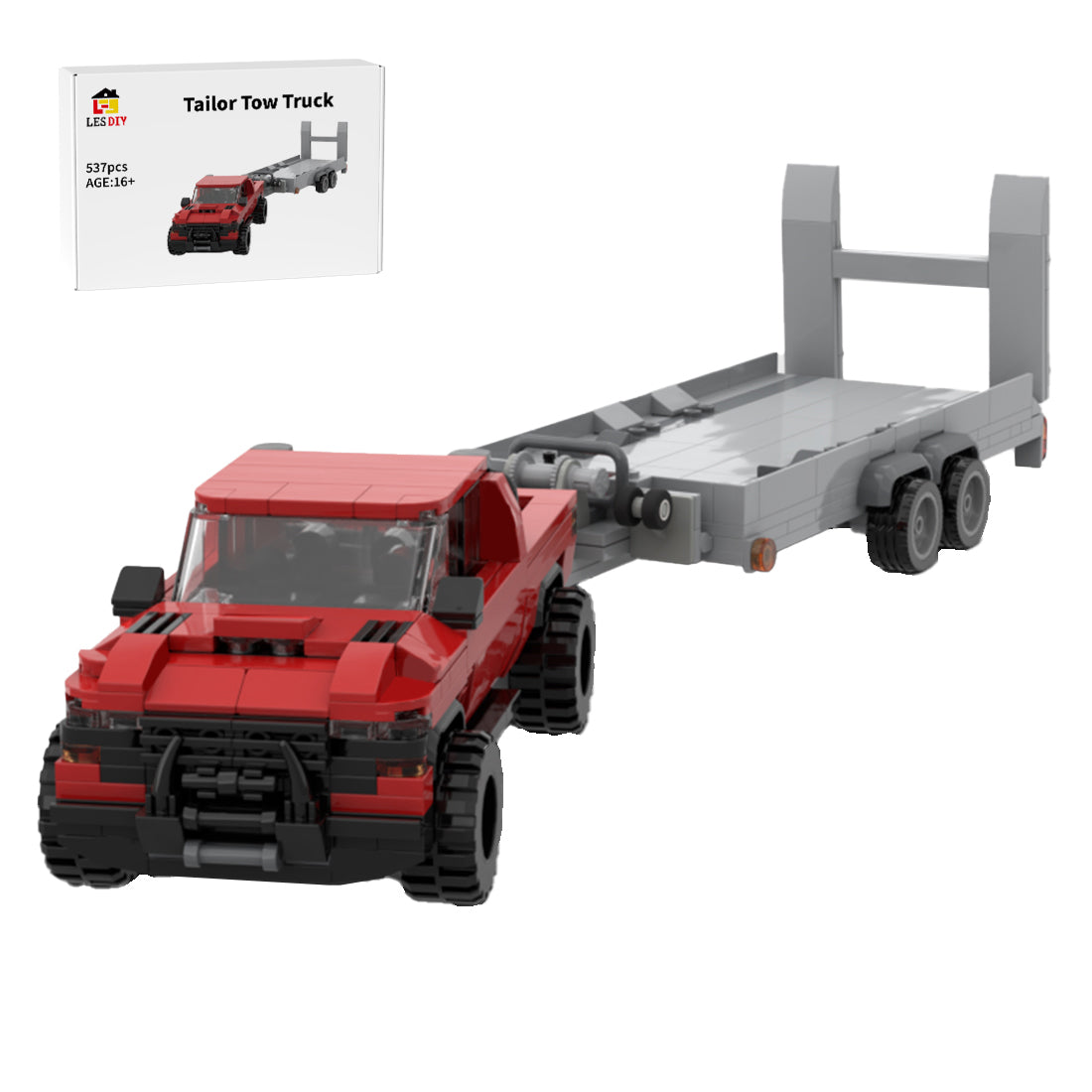 Maßgeschneidertes Abschleppfahrzeug Klemmbausteine