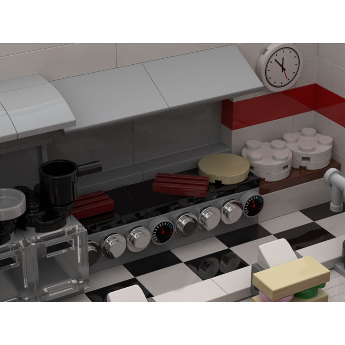 MOC-74851 Frank's Corner Diner Clamp Building Blocks