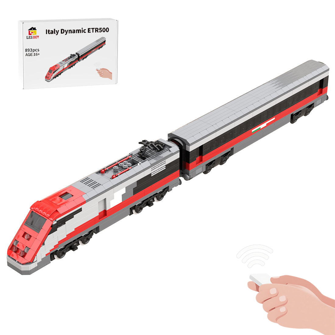 ETR 500 Italian Train Klemmbausteine