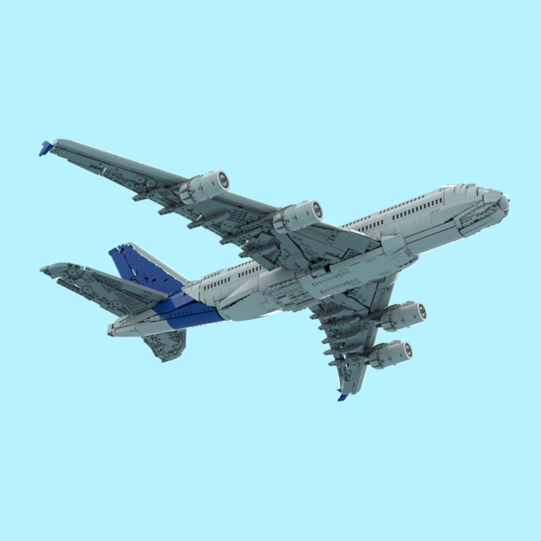 MOC-231269 Airbus A380 factory livery Klemmbausteine