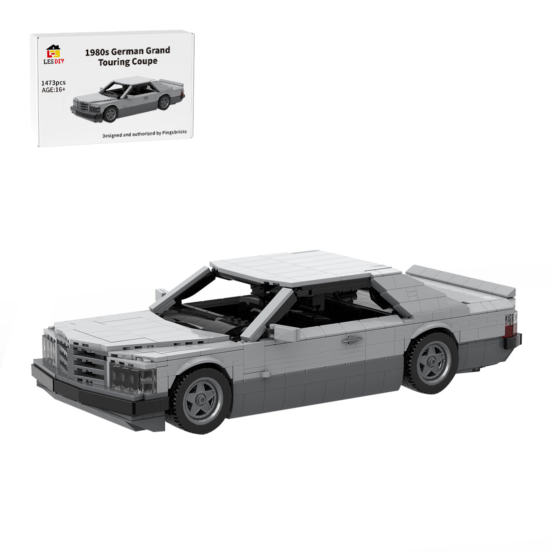 Deutsches Grand-Touring-Coupé der 1980er Jahre Klemmbausteine
