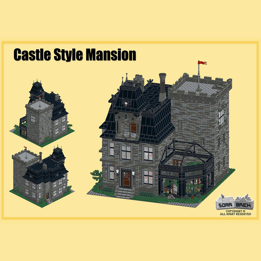 Gothic Castle Villa Klemmbausteine