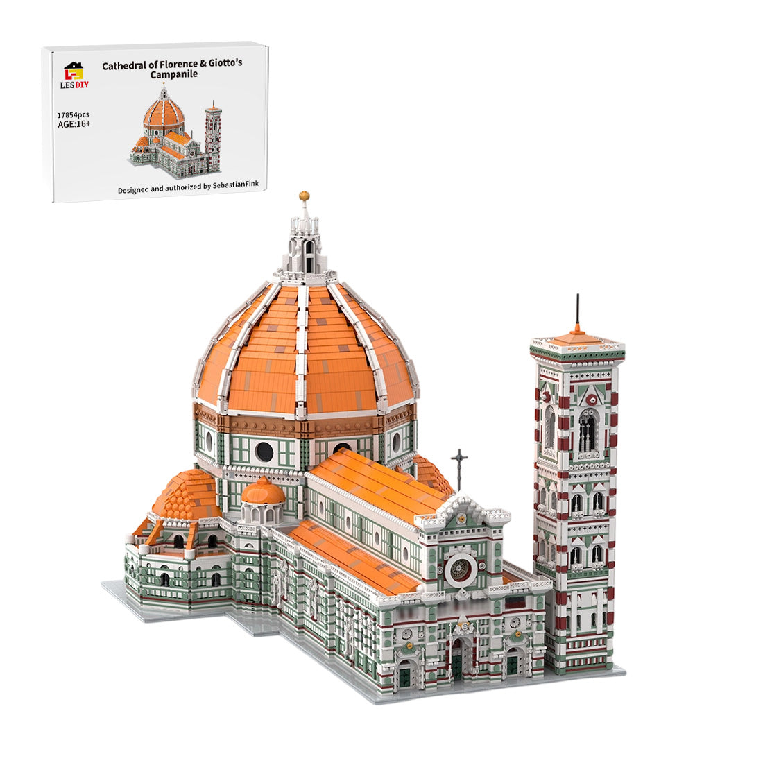 MOC-276083 Kathedrale von Florenz & Giottos Campanile Klemmbausteine
