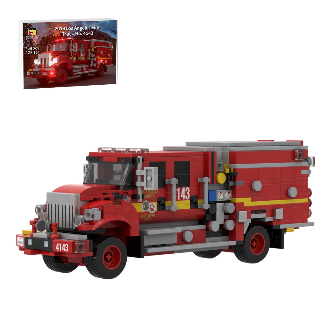MOC-244154 2019 BME Intl. Type 3 Brush Engine Los Angeles County FD Klemmbausteine