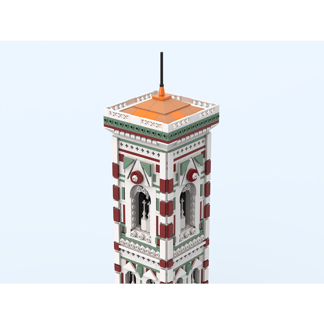 MOC-276357 Giottos Campanile (Glockenturm des Florentiner Doms) Klemmbausteine