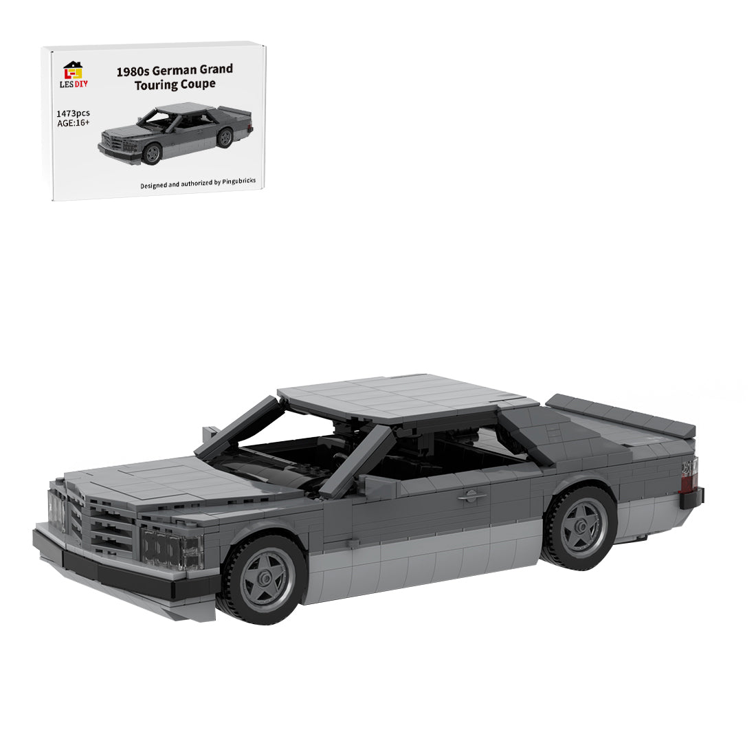 Deutsches Grand-Touring-Coupé der 1980er Jahre Klemmbausteine