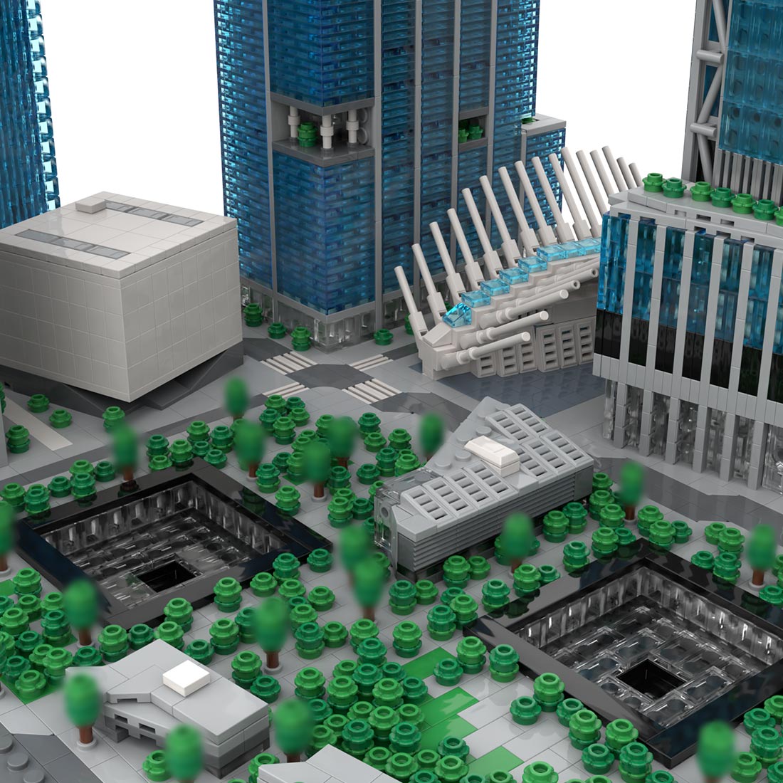 MOC-264039 Midtown New World Trade Center 1:800 Scale Klemmbausteine