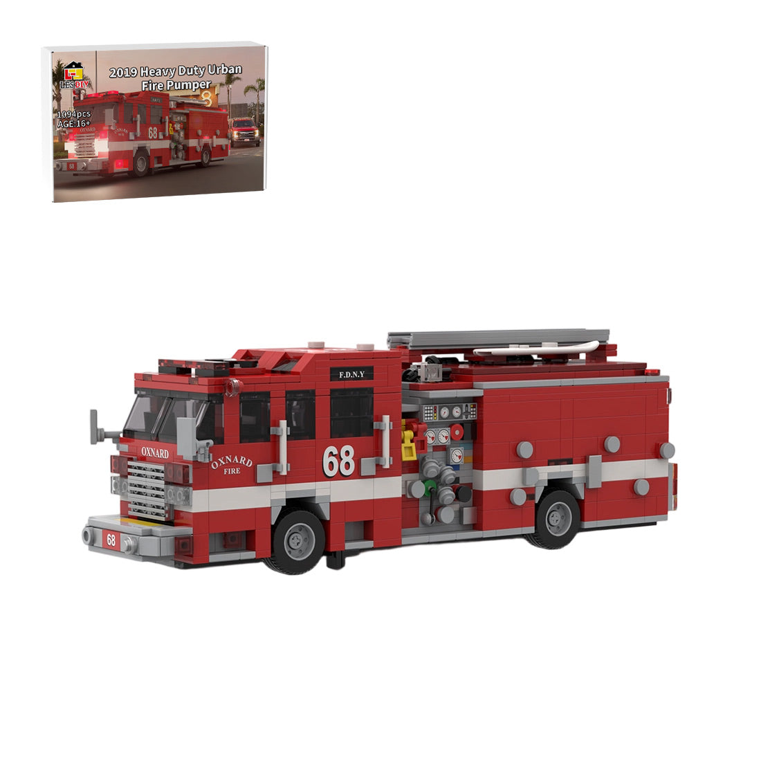 MOC-248452 2019 Pierce Arrow XT Feuerwehrfahrzeug der Feuerwehr Oxnard Klemmbausteine